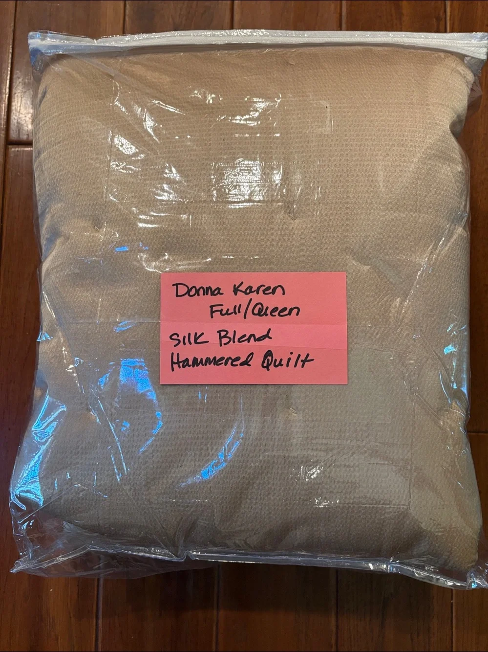 NWOT Donna Karan Home Hammered Silk Blend Quilt & Shams 5 Pc Set